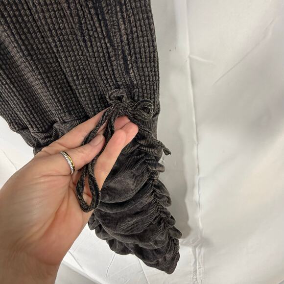 NWT Free People Black/Gray High Neck Mini Dress – Size S, 100% Cotton - Picture 6 of 7